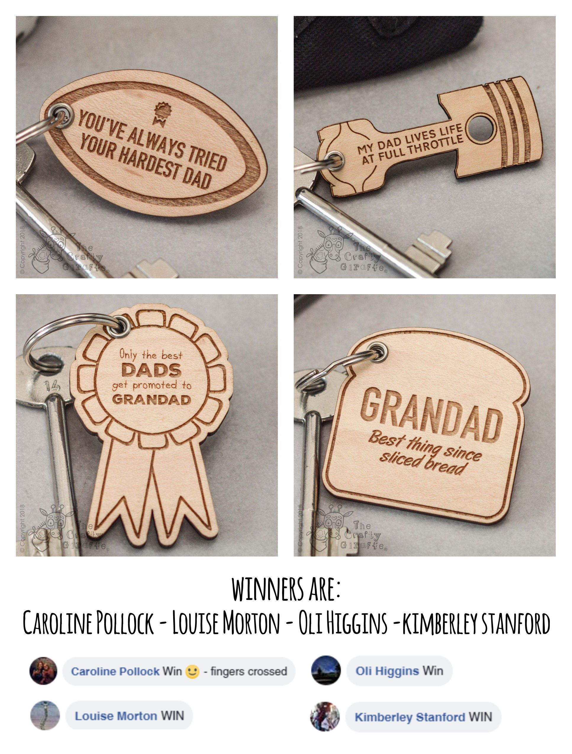 FATHER'S DAY KEYRING GIVEAWAY THE CRAFTY GIRAFFE The Crafty Giraffe