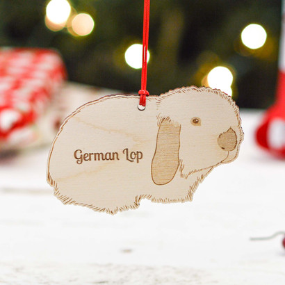 Personalised German Lop Rabbit Decoration - The Crafty Giraffe