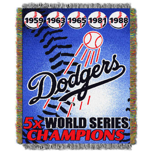 Dodgers CS OFFICIAL Major League Baseball; Commemorative 48"x 60" Woven Tapestry Throw by The Northwest Company