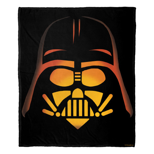 Star Wars; Vader Jack-o'-lantern Aggretsuko Comics Silk Touch Throw Blanket; 50" x 60"