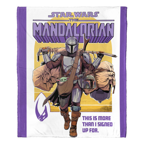 Star Wars: The Mandalorian; More than I Signed Up For Aggretsuko Comics Silk Touch Throw Blanket; 50" x 60"