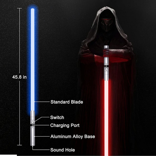 World War Lightsaber, RGB 20 Colors Changeable, LED Light Sword, With Premium Quality, 3 Mode Sound, Aluminum Alloy Hilt For Adults Kids Galaxy Gift Force Fx Light Saber