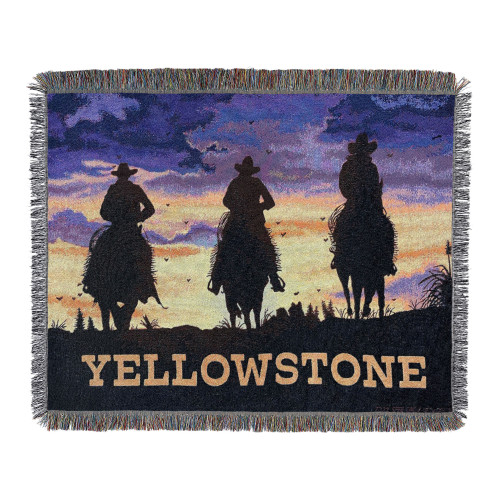 ENT 051 Yellowstone-Giddy Up Woven Tapestry Throws