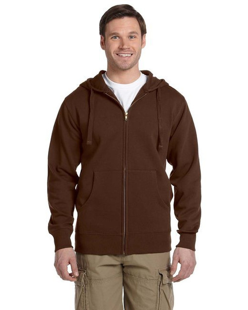 Men's Organic/Recycled Full-Zip Hooded Sweatshirt - BLACK - 2XL