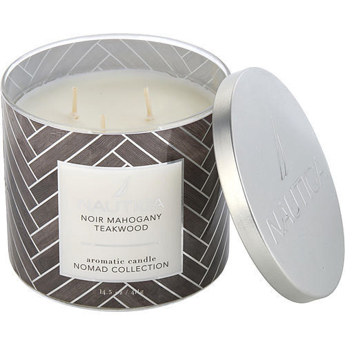 NAUTICA NOIR MAHOGANY TEAKWOOD by Nautica CANDLE 14.5 OZ