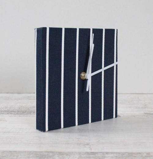 Classic Stripe Clock - Navy & White