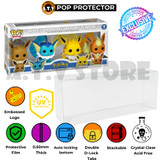 Pop Protector for Eevee, Vaporeon, Jolteon & Flareon 4-Pack | Protective Case for Funko Pop