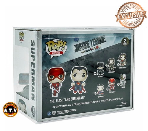 The Flash & Superman Racing Pop 2 Pack  UV Protector 