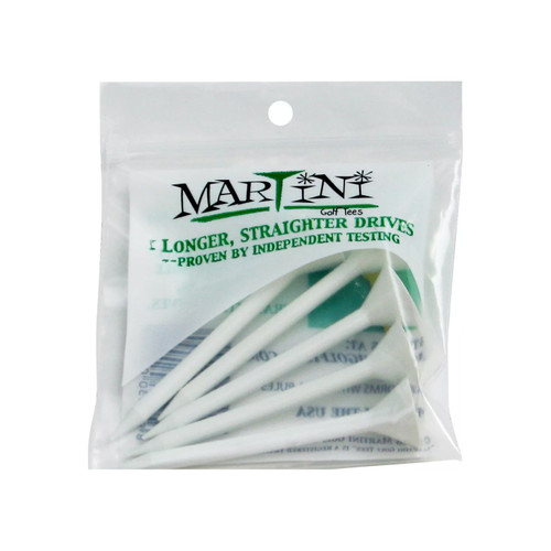 Martini White Golf Tees - 5 Pack