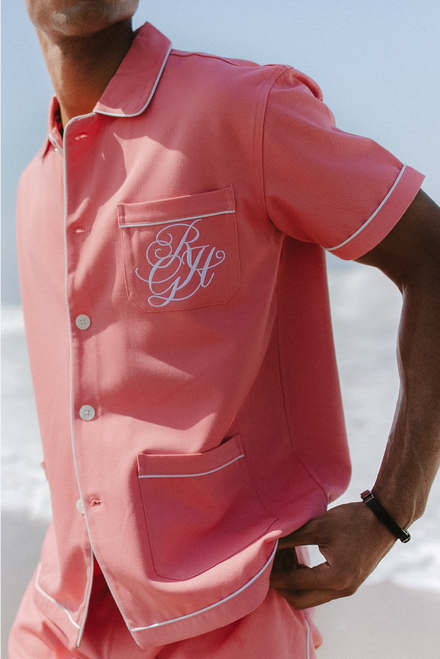 Recreational Habits Gatsby PJ Shirt in Pink