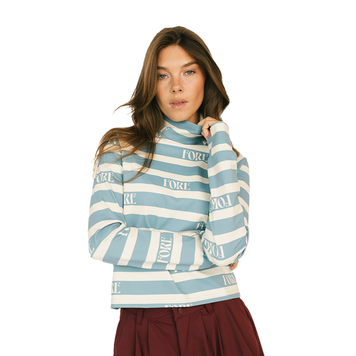 Fore All Women's Lottie Mock Neck Golf Shirt