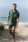 Recreational Habits Bogart PJ Short in Green Tartan