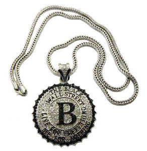Black Wall Street Pendant Fully Iced 