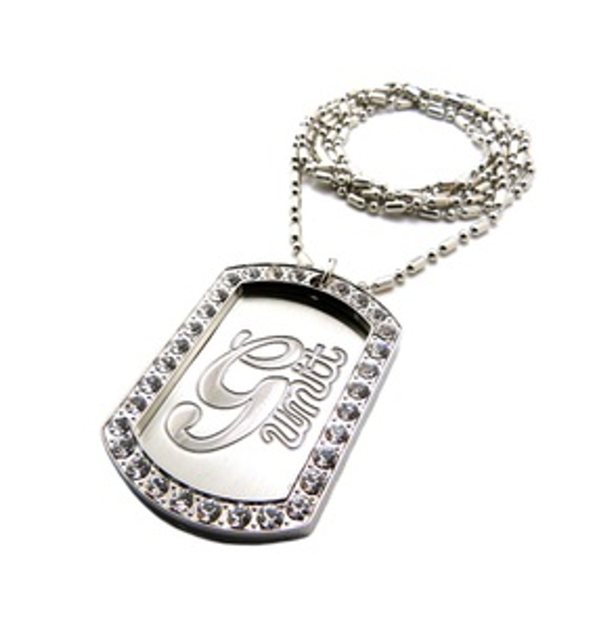 iced out dog tag chain