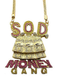 "SOULJA BOY'S S.O.D MONEY GANG PENDANT & FRANCO CHAIN The Black Bat
