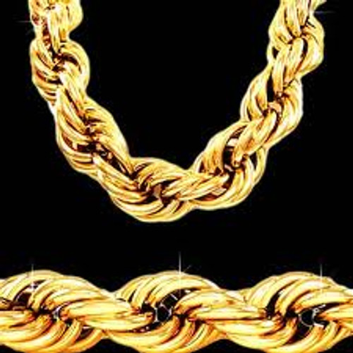 25MM X 30" GOLD ROPE CHAIN