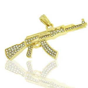AK-47 Gold Plated Iced out pendant!