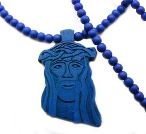 "Good Wood Wooden Jesus Piece BLUE
