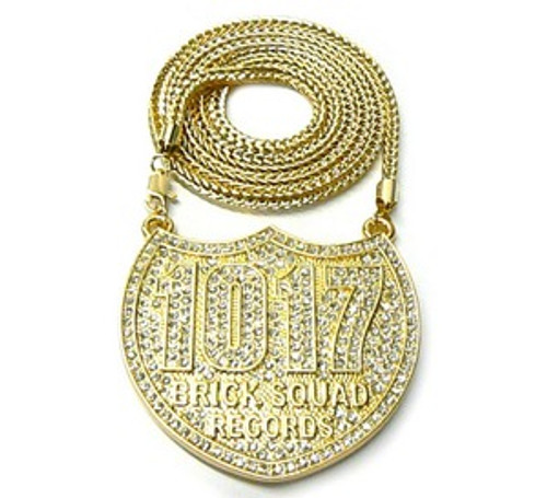 "1017 Gucci Mane Waka Flocka 23k Gold Plated ICE Piece w/FREE 36" chain