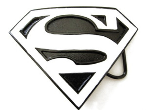 "Superman belt buckle-Black& White