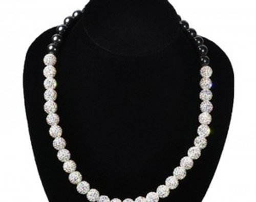 "Shambhala Whiteball Crystal Necklace-Celebrity worn