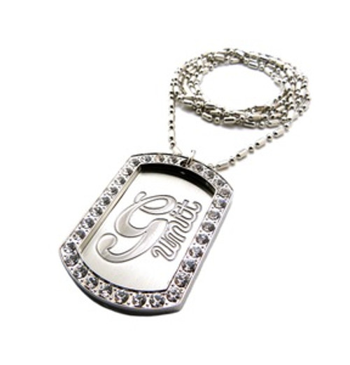 G-Unit Iced Out Dog Tag Pendant