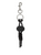 GUCCI KEYCHAIN INTERLOCKING G-2026 SOLD OUT KEY RING BLACK ROPE PALLADIUM VIP