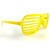 Bright Yellow All Plastic Grill Lens Sunglasses