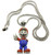 "Mario All Iced Out Pendant and chain combo