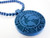 "BRICK SQUAD BLUE WORLD Wooden Pendant w/FREE 36" Beaded Chain