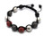 "Shambhala bracelet v-series002 Black/Red/Silver