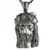 "Large Dark Silver With Micro Pave Stones Jesus Face Pendant