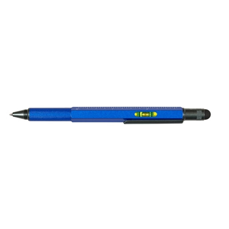 LEVEL Tool Pen w/ Screwdriver, Level & Ruler - Blue