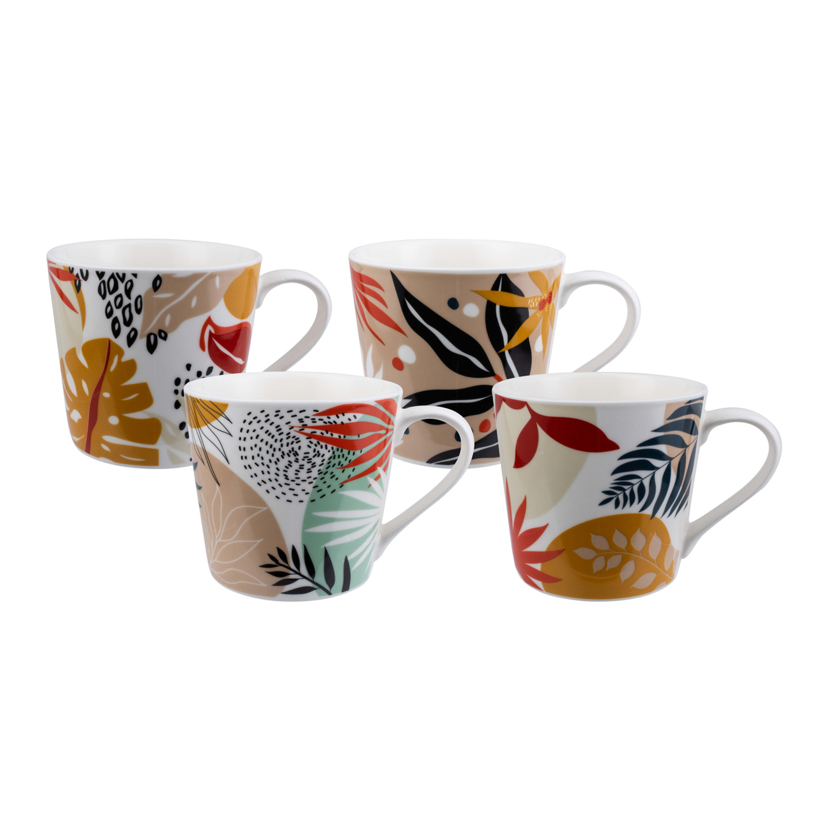 Mod Mug Set of 4 - Abstract Paradise