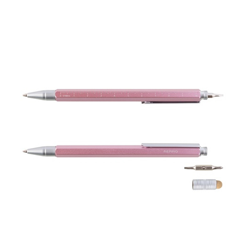METRO Tool Pen w/ Screwdriver & Ruler Pink