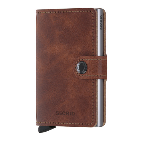 RFID Safe Miniwallet - Vintage Brown