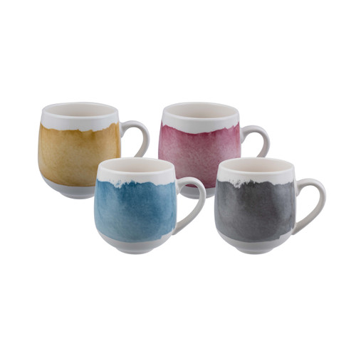 Huggie Mug Set of 4 - Banded Jewels