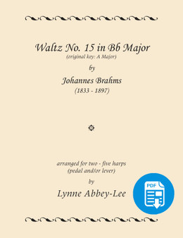 Waltz No. 15 in B-flat Major for 2 Pedal or Lever Harps (Reduced) arr. by Lynne Abbey-Lee PDF Download