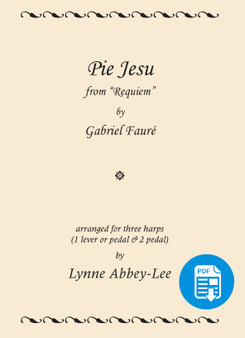 Pie Jesu from Requiem for 3 Mixed Harps arr. by Lynne Abbey-Lee PDF Download