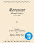 Berceuse for harp and flute arr. by Lynne Abbey-Lee PDF Download