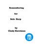 Remembering for Solo Pedal Harp by Cindy Horstman