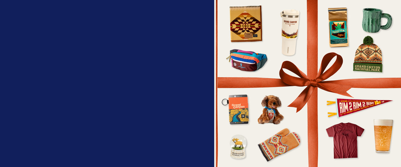 Grand Canyon Products with a Bow Around Them To Look Like A Present