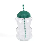 Grand Canyon Bear Glass Tumbler With Straw (2)