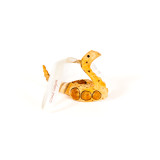 Hand Carved Wood Rattlesnake Ornament Left