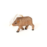 Hand Card Wood Javelina Ornament Right Side