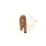 Hand Card Wood Javelina Ornament Front