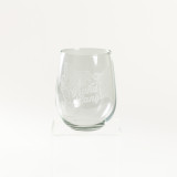 Grand Canyon Prickly Pear Etched Stemless Wine Glass Front