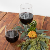 Grand Canyon Prickly Pear Etched Stemless Wine Glass Lifestyle Shot