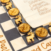 Grand Canyon Elk Checkers Game Close Up Grand Canyon Elk Checkers Game Close Up
