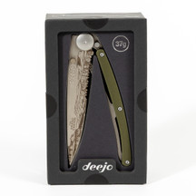 Deejo Serrated 37G Green Khaki Aluminum Grand Canyon Landscape In Package Deejo Serrated 37G Green Khaki Aluminum Grand Canyon Landscape In Package